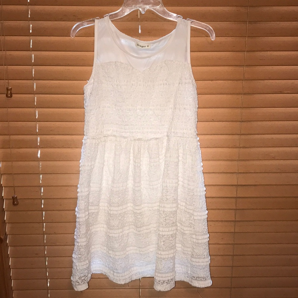 Cute white lace summer dress